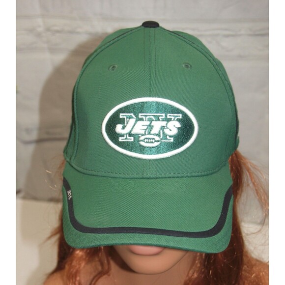 New York Jets Reebok NFL On Field Fitted Cap Hat Size: S/M Stretch to Fit Unisex - Picture 1 of 6